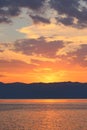 Sunset above the Ohrid Lake in Macedonia