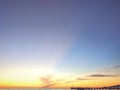 Sunset above quay pier