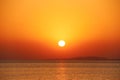 Sunset above sea. Beautiful summer decline above ocean Royalty Free Stock Photo