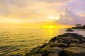 Sunset above the sea Royalty Free Stock Photo