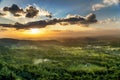 Sunset above town of Jogjakarta , Jawa, Indonesia