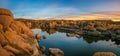 Sunset above Watson Lake in Prescott, Arizona Royalty Free Stock Photo