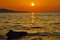 Sunset on the Adriatic Makarska Royalty Free Stock Photo