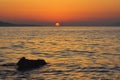 Sunset on the Adriatic Makarska Royalty Free Stock Photo