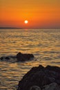 Sunset on the Adriatic Makarska Royalty Free Stock Photo