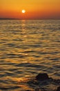 Sunset on the Adriatic Makarska Royalty Free Stock Photo