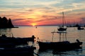 Sunset from the Adriatic Sea Royalty Free Stock Photo