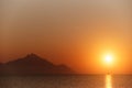 Sunset Aegean sea Royalty Free Stock Photo