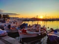 Sunset on aegina island greece