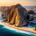 Sunset aerial photo of the Cabo San Lucas Arch taken in Baja