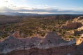 New Mexico Landscape Aerial with Views of dramatic cliffs, mountains, and mesas Royalty Free Stock Photo