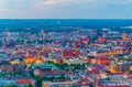 Sunset aerial view of central Wroclaw, Poland...IMAGE Royalty Free Stock Photo