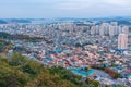 Sunset aerial view of Mokpo, Republic of Korea