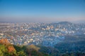 Sunset aerial view of Seoul from Inwangsan mountain, Republic of Korea