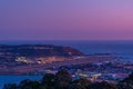 Sunset aerial view of Wellington International airport in New Zealand Royalty Free Stock Photo