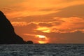 Sunset on Agios Ioannis Beach .