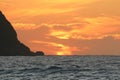 Sunset on Agios Ioannis Beach.