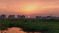 Sunset at AIIMS Guwahati Assam India Royalty Free Stock Photo