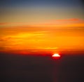 Sunset from aircraft
