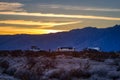 Sunset on Airstream Camp Borrego Springs California Royalty Free Stock Photo