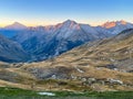 Sunset al Col du Bonhomme on TMB Royalty Free Stock Photo