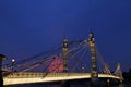 Sunset at Albert Bridge, London, UK Royalty Free Stock Photo