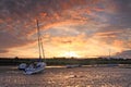 Sunset at Alnmouth Royalty Free Stock Photo