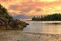 Sunset along the coast, Vancouver Island, BC, Canada