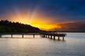 Sunset at Ruston Way Waterfront in Tacoma WA Royalty Free Stock Photo