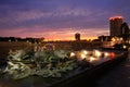 Sunset along the Sciotr Mile in columbus