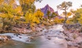 Sunset Along the Watchman Peak Royalty Free Stock Photo