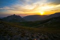 Sunset in the Alps on the Tour du Mont Blanc