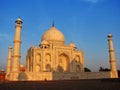 Sunset at the amazing Taj Mahal in Agra (India) Royalty Free Stock Photo