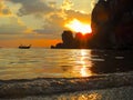 Sunset on an amazing Thai beach Royalty Free Stock Photo