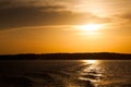 Sunset on Amazon river