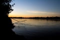 Sunset on the Amazon River (Peru) Royalty Free Stock Photo
