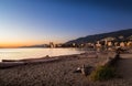 Sunset at Ambleside Park in West Vancouver.