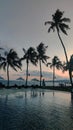 Sunset from Amlapura Bali resort Royalty Free Stock Photo