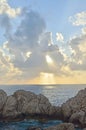 Sunset in Anacapri, part of the island of Capri, Italy