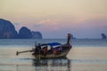 sunset on the Andaman sea , Krabi province, Thailand Royalty Free Stock Photo