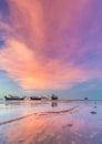 sunset on the Andaman sea , Krabi province, Thailand Royalty Free Stock Photo