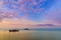 sunset on the Andaman sea , Krabi province, Thailand Royalty Free Stock Photo