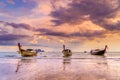 sunset on the Andaman sea , Krabi province, Thailand Royalty Free Stock Photo