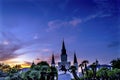 Sunset Andrew Jackson Statue Saint Louis Cathedral New Orleans Louisiana Royalty Free Stock Photo