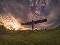 Sunset of the Angel of the North