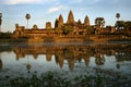 Sunset in Angkor Wat Royalty Free Stock Photo