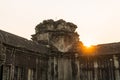 Sunset at angkor wat in siem reap cambodia