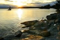 Sunset in archipelago Royalty Free Stock Photo