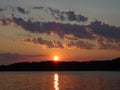 A sunset in archipelago by the gulf of Finland Royalty Free Stock Photo