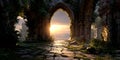 Sunset Archway A Serene Landscape Royalty Free Stock Photo